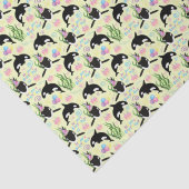 Papier Mousseline Orca Whale Tissue Paper in Yellow (Détail)