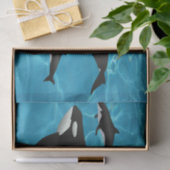 Papier Mousseline Orca Whales (Cadeau)