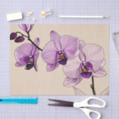 Papier Mousseline Orchidée botanique élégant (Artisanat)