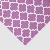 Papier Mousseline Orchidée violet blanc Marocain Quatrefoil Motif #5 (Détail)