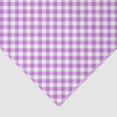 Papier Mousseline Orchidée Violet Gingham Rétro (Détail)