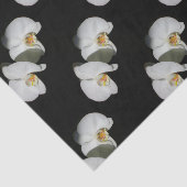 Papier Mousseline Orchidées blanches romantiques, photo florale trop (Détail)