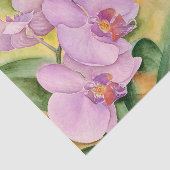 Papier Mousseline Orchidées de découpage florale Aquarelle rose (Détail)