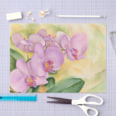 Papier Mousseline Orchidées de découpage florale Aquarelle rose (Artisanat)