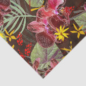 Papier Mousseline Orchidées rouges. (Détail)