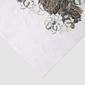 Papier Mousseline Orchidées vertes de Chouette dorée (Détail)