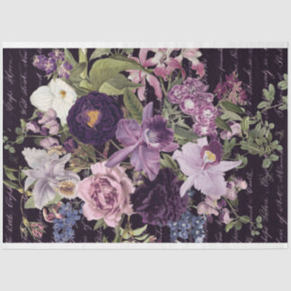 Papier Mousseline Orchidées violettes, bouquet fleuri