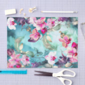 Papier Mousseline ORCHIDS beau papier découpage floral (Artisanat)