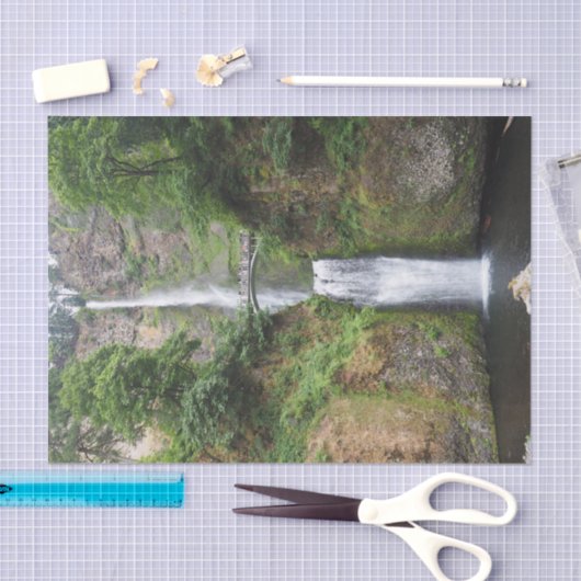 Papier Mousseline Oregon Multnomah Falls Photo (Artisanat)