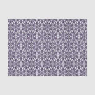 Papier Mousseline Oriental Bleu Blanc Rosette Turque Art géométrique