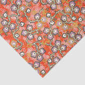 Papier Mousseline Origami japonais rouge errant de fleur pourpre (Détail)