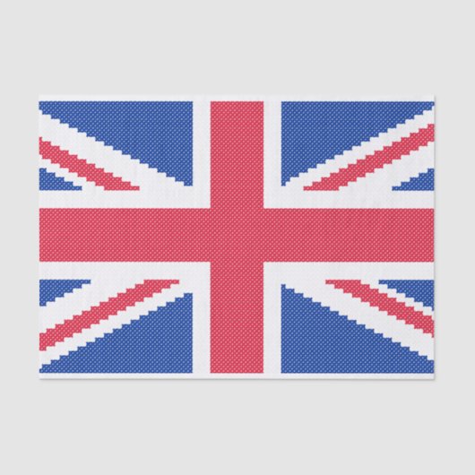 Papier Mousseline Original cross-stitch design Union Jack (Recto)