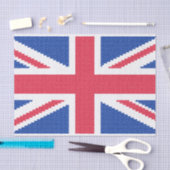Papier Mousseline Original cross-stitch design Union Jack (Artisanat)
