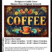 Papier Mousseline Ornate Distressed Coffee Typography FA1 Decoupage