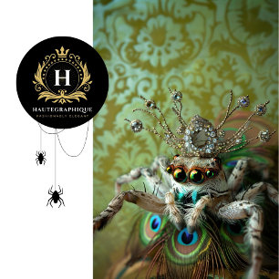 Papier Mousseline Ornate Green Jewel Encrusted Peacock Spider Art