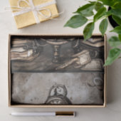 Papier Mousseline Ornate Steampunk Cauldron Spell Books and Clocks (Cadeau)