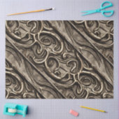 Papier Mousseline Orné Gothique Abstrait Flower Metal (Artisanat)