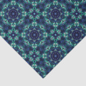 Papier Mousseline Ornement bleu vert (Détail)