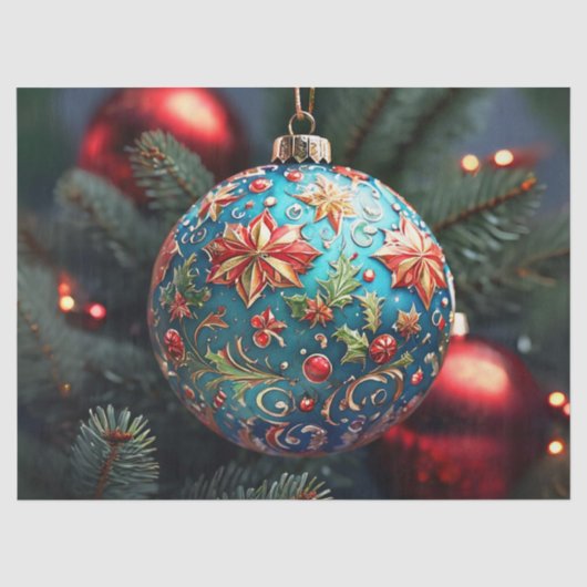 Papier Mousseline Ornement de Noël Décoré avec Complexité Decoupage (Recto)