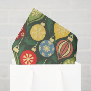 Papier Mousseline Ornement de Noël vintage couleur festive de fêtes