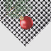 Papier Mousseline Ornement rouge de buffle noir moderne (Détail)