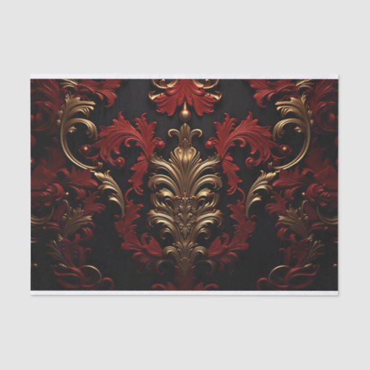 Papier Mousseline Ornement victorien de luxe II (Recto)