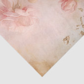 Papier Mousseline Ornements baroques or roses luxuriantes découpage (Détail)