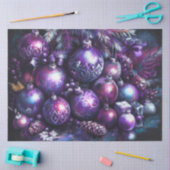 Papier Mousseline Ornements dans les nuances de la calèche violette (Artisanat)