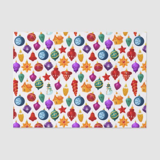 Papier Mousseline Ornements d'arbre de Noël (Recto)