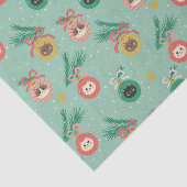 Papier Mousseline Ornements de chats sur Motif d'arbre (Détail)