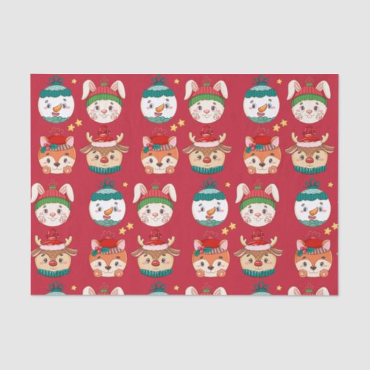 Papier Mousseline Ornements de Noël (Recto)