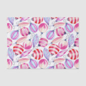 Papier Mousseline Ornements de Noël Aquarelle Motif vacances (Recto)