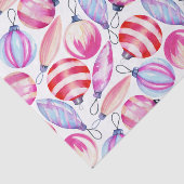 Papier Mousseline Ornements de Noël Aquarelle Motif vacances (Détail)