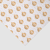 Papier Mousseline Ornements de Noël blanc et or (Détail)