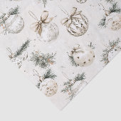 Papier Mousseline Ornements de Noël Crème Chic (Détail)