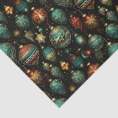 Papier Mousseline Ornements de Noël victoriens avec accents or (Détail)