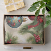 Papier Mousseline Ornements de Noël vintage (Cadeau)