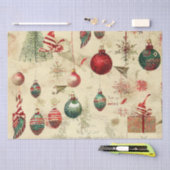 Papier Mousseline Ornements de Noël Vintages rétro (Artisanat)
