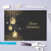 Papier Mousseline Ornements dorés de Noël Étoiles brillantes Noir (Artisanat)