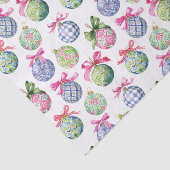 Papier Mousseline Ornements Préppy Christmas Baubles (Détail)