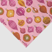 Papier Mousseline Ornements rétro à Noël rose (Détail)