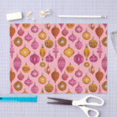 Papier Mousseline Ornements rétro à Noël rose (Artisanat)