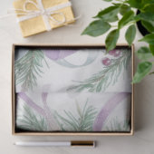 Papier Mousseline Ornements Satin Ruban À feuillage persistant Purpl (Cadeau)