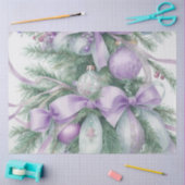 Papier Mousseline Ornements Satin Ruban À feuillage persistant Purpl (Artisanat)