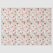 Papier Mousseline Ornements vintages Botaniques Fêtes Noël (Recto)