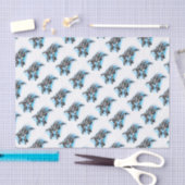 Papier Mousseline orques en bleu (Artisanat)
