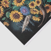 Papier Mousseline Os et fleurs, Fleur sauvage et Occident sauvage (Détail)