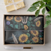 Papier Mousseline Os et fleurs, Fleur sauvage et Occident sauvage (Cadeau)