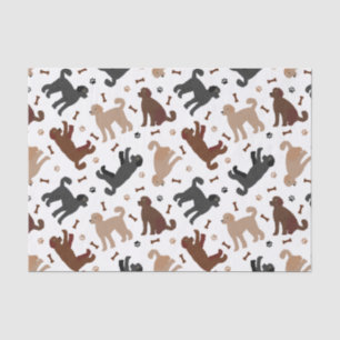 Papier Mousseline Os et pattes de nouilles de Labradoodle