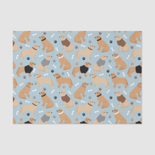 Papier Mousseline Os et pattes d'or (Recto)